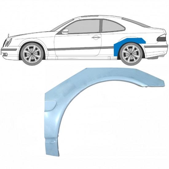 Lem zadného blatníka pre Mercedes CLK 1997-2003 / Ľavý /  5933