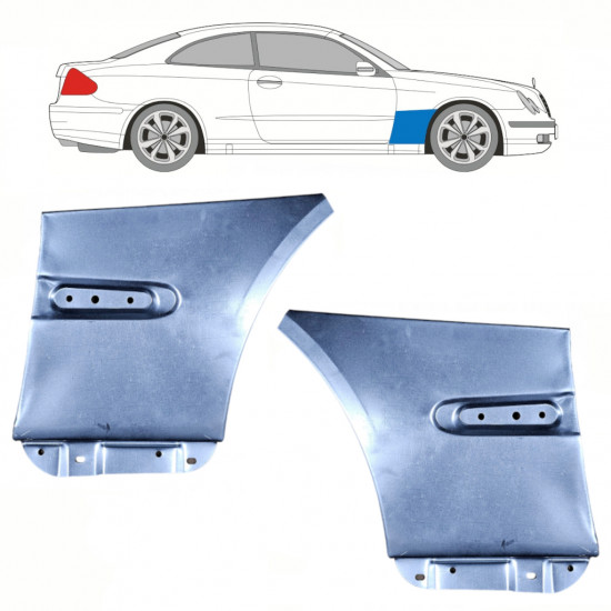Opravný plech predného blatníka pre Mercedes CLK 2002-2009 / Ľavá+Pravá / Sada 10105