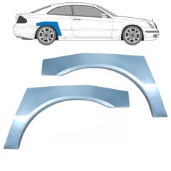 Lem zadného blatníka pre Mercedes CLK W209 2002-2010 / Ľavá+Pravá / Sada 9175
