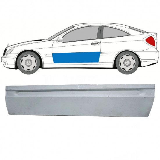 Opravný plech dverí pre Mercedes CL203 2000-2008 / Ľavý 8003