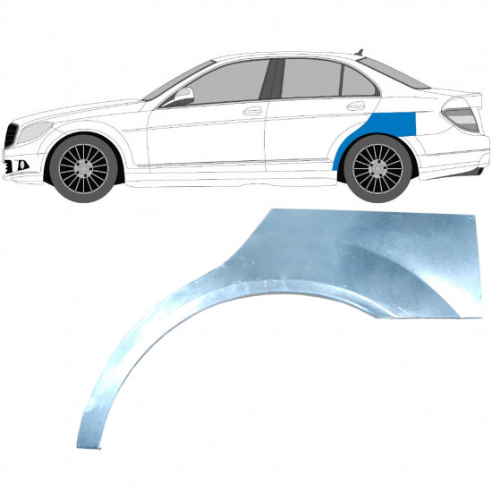 Lem zadného blatníka pre Mercedes C-class 2007-2014 / Ľavý 5356