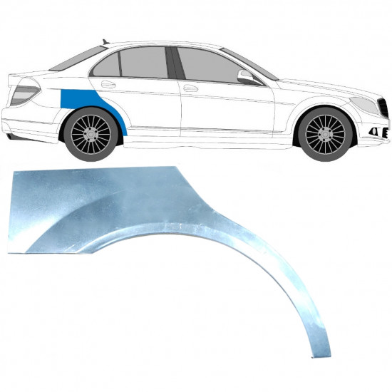 Lem zadného blatníka pre Mercedes C-class 2007-2014 / Pravá 5357