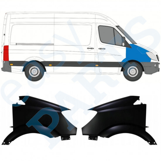 Predný blatník pre Mercedes Sprinter 2006-2013 / Ľavá+Pravá / Sada 10626