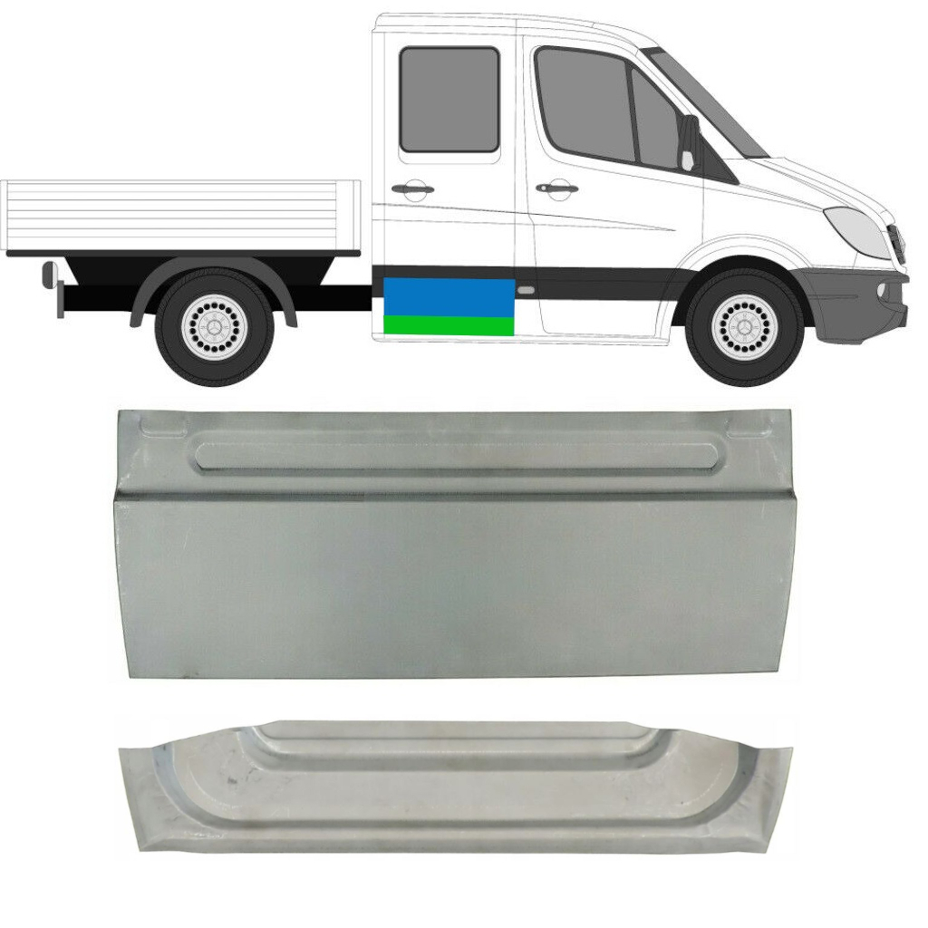 Opravný Plech Zadných Dverí Pre Mercedes Sprinter 2006-2018 / Vľavo = Vpravo (Symetrické) / Sada 10512