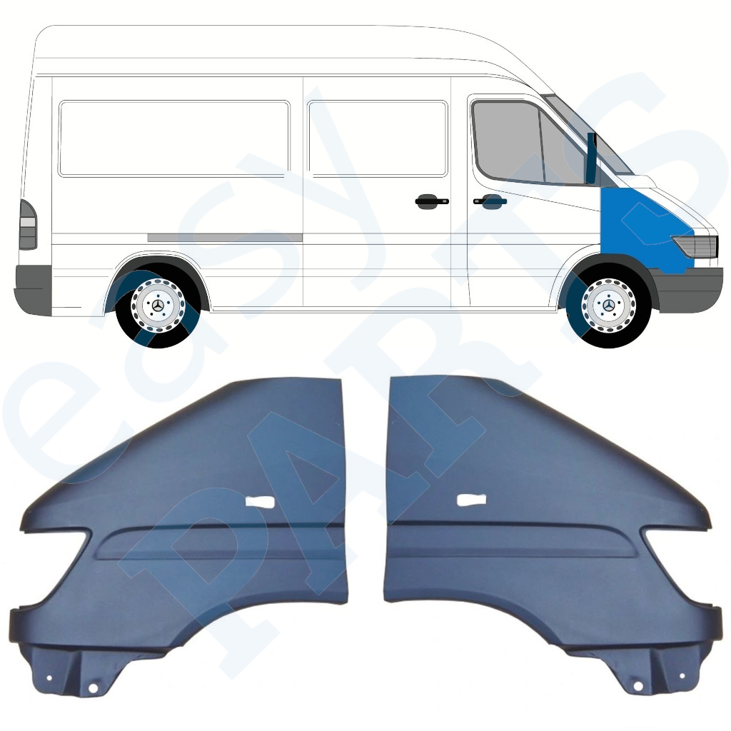Predný Blatník Pre Mercedes Sprinter 1995-2006 / Ľavá+Pravá / Sada 9741