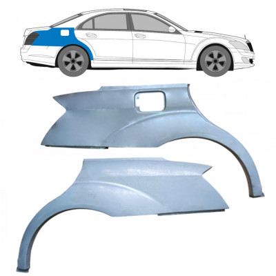 Lem zadného blatníka pre Mercedes S-class 2005-2013 / Ľavá+Pravá / Sada 10088