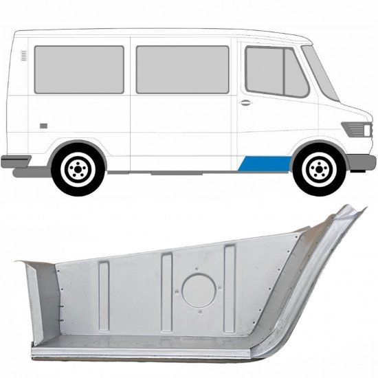 Opravný plech predného schodu pre Mercedes T1 1977-1996 / Pravá 9070