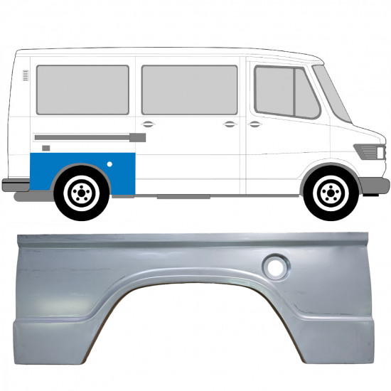 Lem zadného blatníka pre Mercedes T1 1977-1996 / Pravá 5174