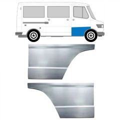 Opravný plech predných dverí vysoký pre Mercedes T1 207-410 1977-1995 / Ľavá+Pravá / Sada 9570