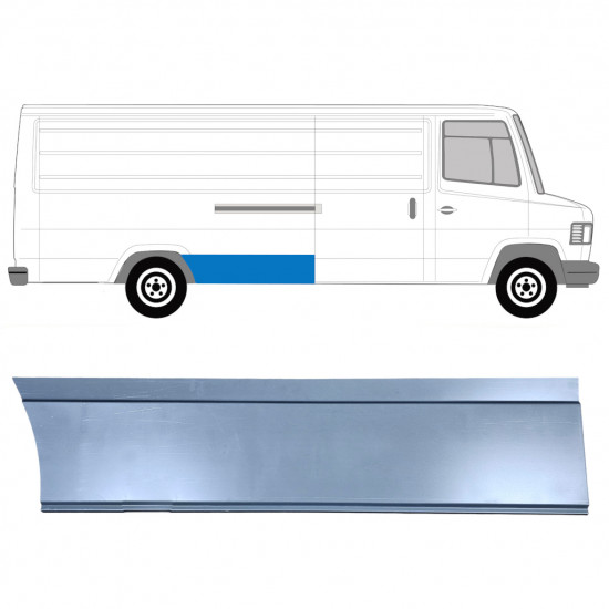 Lem zadného blatníka pre Mercedes T2 1986-1996 / Pravá /  8010