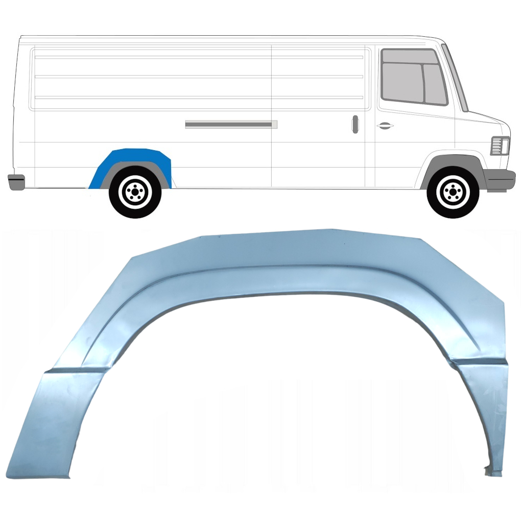 Lem Zadného Blatníka Pre Mercedes T2 1986-1996 / Pravá 8020