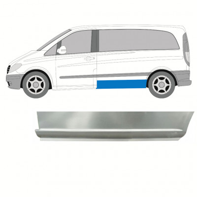 Opravný plech dolný bočný pre Mercedes Vito 2003-2014 / SWB / Ľavý 8288