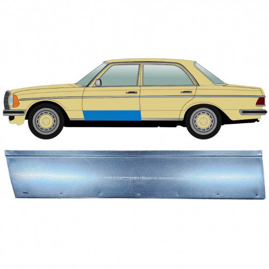 Opravný plech predných dverí pre Mercedes W123 1975-1985 / Ľavý 6771