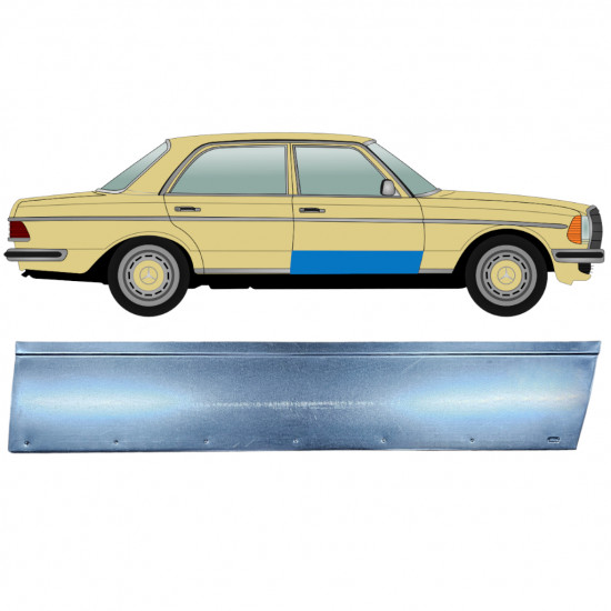 Opravný plech predných dverí pre Mercedes W123 1975-1985 / Pravá 6770