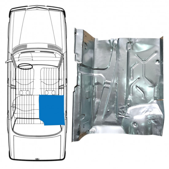 Opravný plech zadnej podlahy pre Mercedes W123 1975-1985 / Pravá 8305