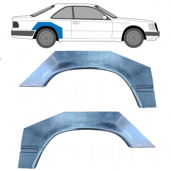 Lem zadného blatníka pre Mercedes W124 1984-1997 / Ľavá+Pravá / COUPE / Sada 9233