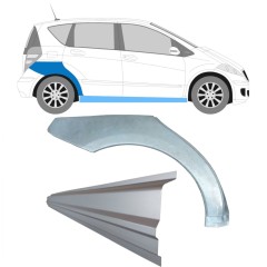 Opravný plech prahu + zadného blatníka pre Mercedes A-Class W169 2004-2012 / Pravá / Sada 11314