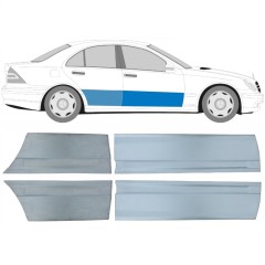 Opravný plech predných + zadných dverí pre Mercedes C-Class W203 2000-2007 / Ľavá+Pravá / Sada 10672