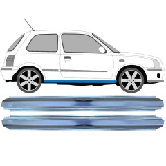 Opravný plech prahu pre Nissan Micra K11 1992-2003 / Ľavá+Pravá / Sada 16148