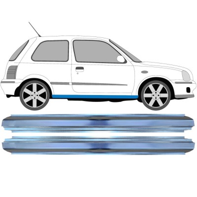 Opravný plech prahu pre Nissan Micra K11 1992-2003 / Ľavá+Pravá / Sada 16148