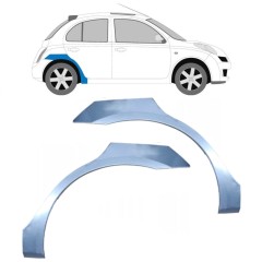 Lem zadného blatníka pre Nissan Micra K12 2002-2010 / Ľavá+Pravá / Sada 9627