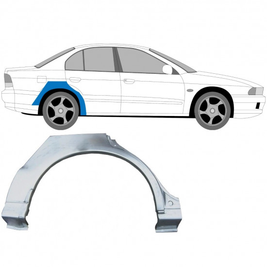 Lem zadného blatníka pre Mitsubishi Galant 1996-2003 / Pravá 6336