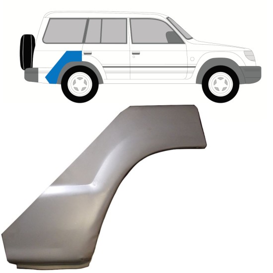 Lem zadného blatníka pre Mitsubishi Pajero 1991-2001 / Pravá 16015