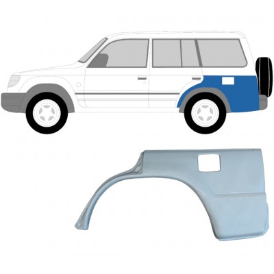 Lem zadného blatníka pre Mitsubishi Pajero 1991-1999 / Ľavý 5476