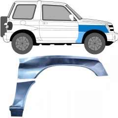 Opravný plech predného blatníka pre Mitsubishi Pajero Pinin 1998-2007 / Pravá / Sada 10055