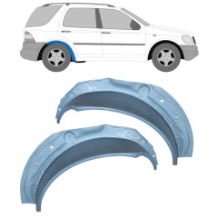 Vnútorná oprava zadného blatníka pre Mercedes M-Class ML W163 1998-2005 / Ľavá+Pravá / Sada 16292