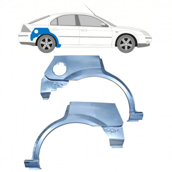 Lem zadného blatníka pre Ford Mondeo 2000-2007 / Ľavá+Pravá / Sada 11036