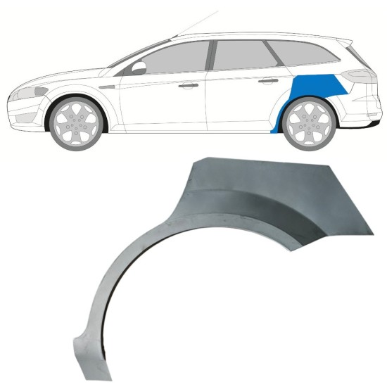 Lem zadného blatníka pre Ford Mondeo 2007-2010 / Ľavý / COMBI / SEDAN 16848