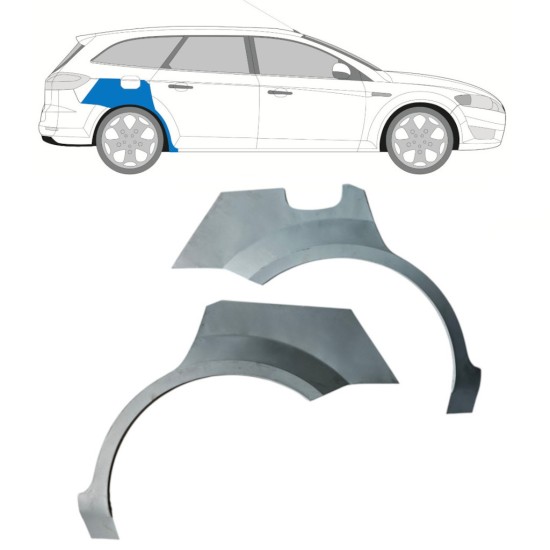 Lem zadného blatníka pre Ford Mondeo 2007-2010 / Ľavá+Pravá / COMBI / SEDAN / Sada 16849