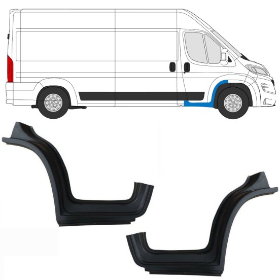 Opravný plech predného blatníka s časťou prahu pre Opel Movano 2021-2026 / Ľavá+Pravá 16411