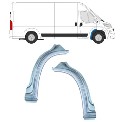 Opravný plech predného podbehu pre Opel Movano 2021-2026 / Ľavá+Pravá 16400