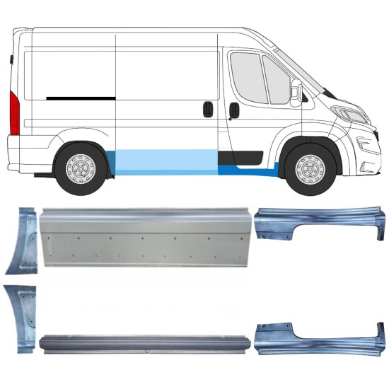 Opravný plech sada pre Opel Movano 2021-2026 / Ľavá+Pravá 16536