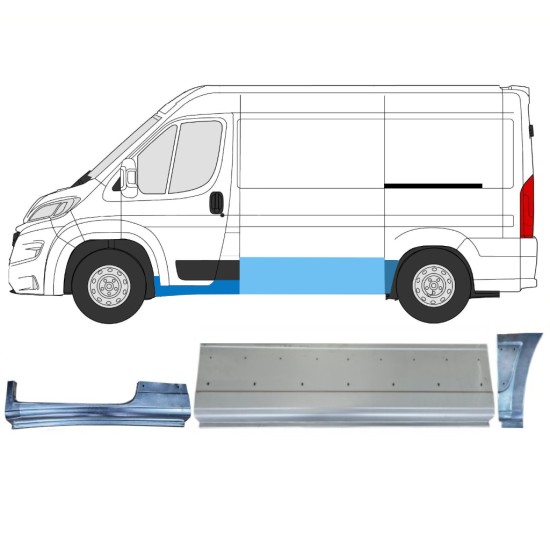 Opravný plech sada pre Opel Movano 2021-2026 / Ľavý 16532