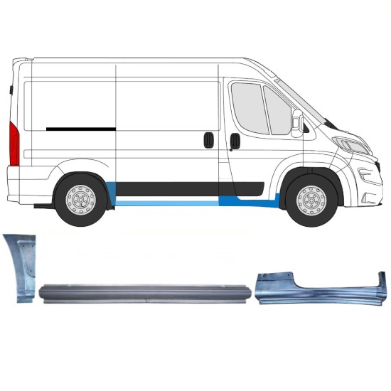 Opravný plech sada pre Opel Movano 2021-2026 / Pravá 16533