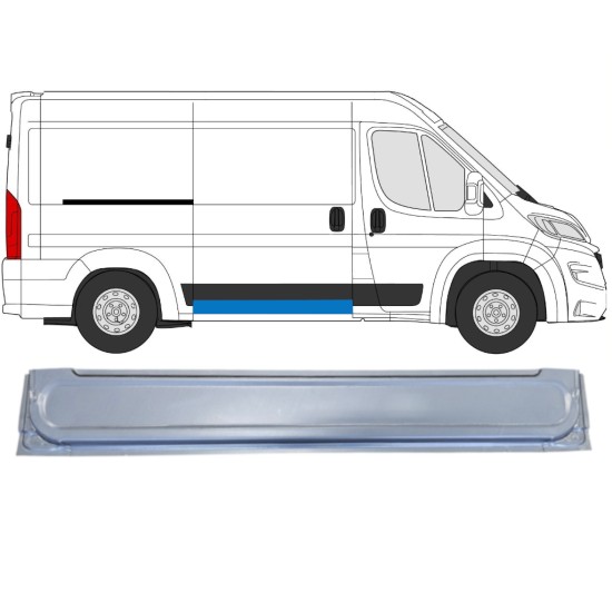 Opravný plech posuvných dverí vnútorný pre Opel Movano 2021-2026 / Pravá 16404
