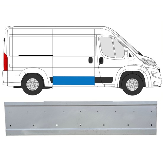 Opravný plech posuvných dverí pre Opel Movano 2021-2026 / Pravá 16460