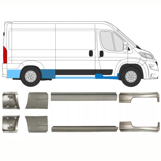 Opravný plech sada pre Opel Movano 2021-2026 / Ľavá+Pravá 16425