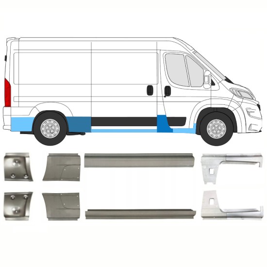 Opravný plech sada pre Opel Movano 2021-2026 / Ľavá+Pravá 16445