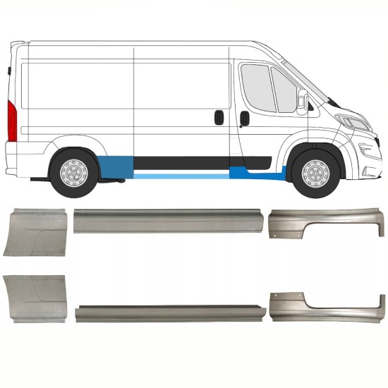 Opravný plech sada pre Opel Movano 2021-2026 / Ľavá+Pravá 16427