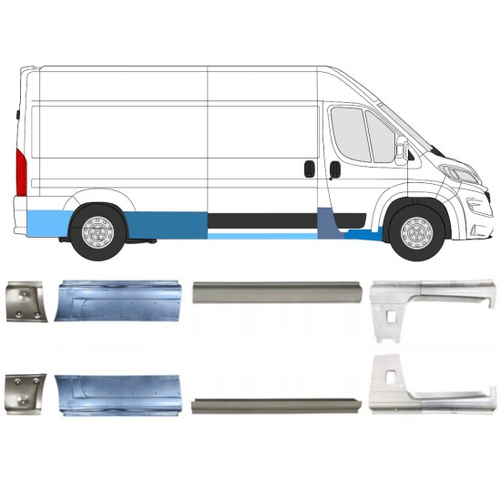 Opravný plech sada pre Opel Movano 2021-2026 / Ľavá+Pravá 16467