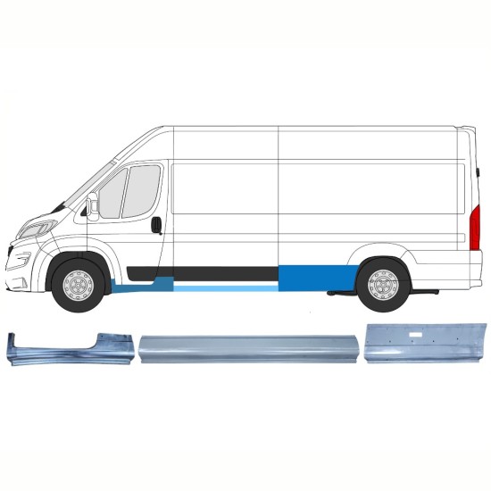 Opravný plech sada pre Opel Movano 2021-2026 / Ľavý 16523