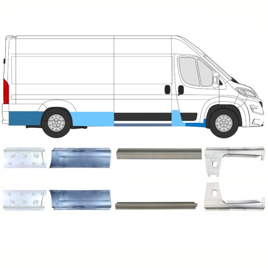 Opravný plech sada pre Opel Movano 2021-2026 / Ľavá+Pravá 16466