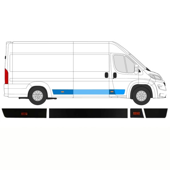 Sada líšt pre Opel Movano 2021-2026 / Pravá / 14422