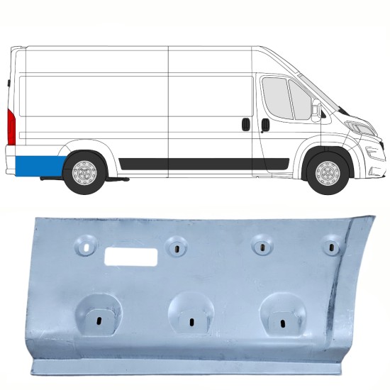 Lem zadného blatníka pre Opel Movano 2021-2026 / Pravá 16487
