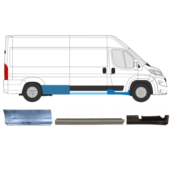 Opravný plech sada pre Opel Movano 2021-2026 / Pravá 16537
