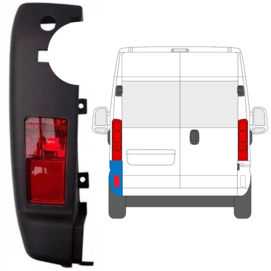 Roh zadného nárazníka so svetlom pre Opel Movano 2021-2026 / Ľavý / Sada 15773